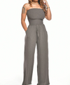 ESTRADA| Strapless waist jumpsuit